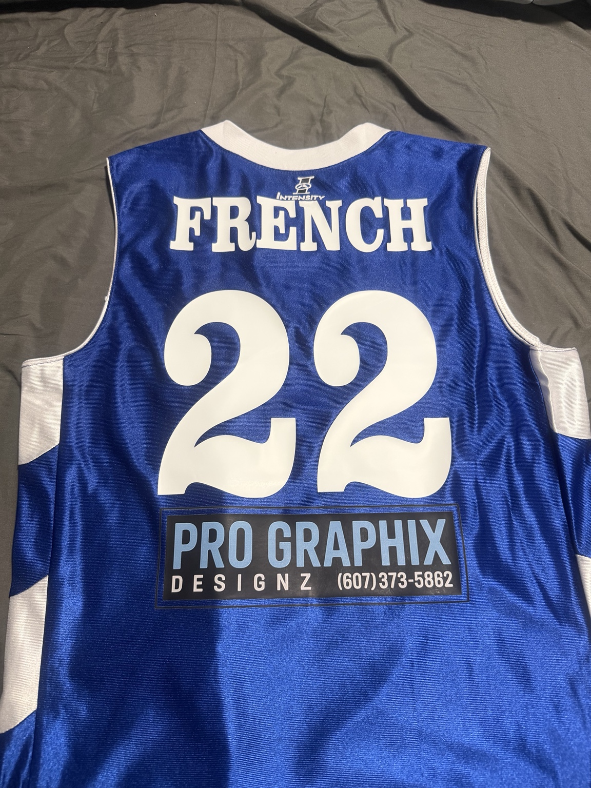 Custom basketball jersey back
